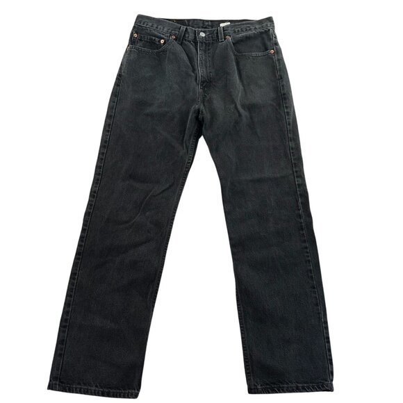 Vintage Levi's Men's 505 Jeans Size 33X30 Regular Fit Straight Leg Black - Picture 1 of 12